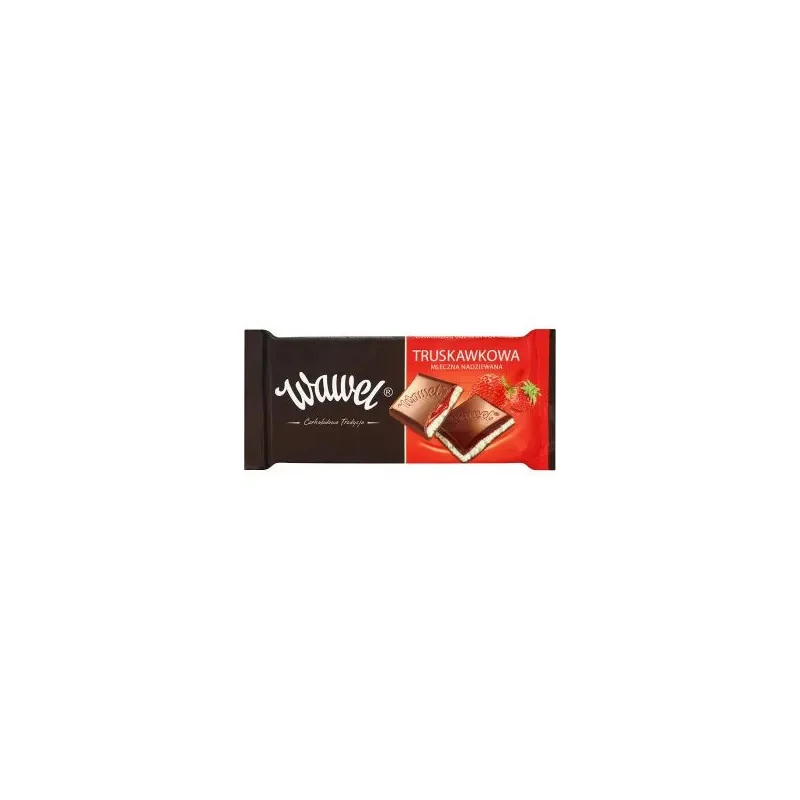 ШОКОЛАДНАЯ ПЛИТКА С КЛУБИЧНОЙ НАЧИНОЙ 100 GR