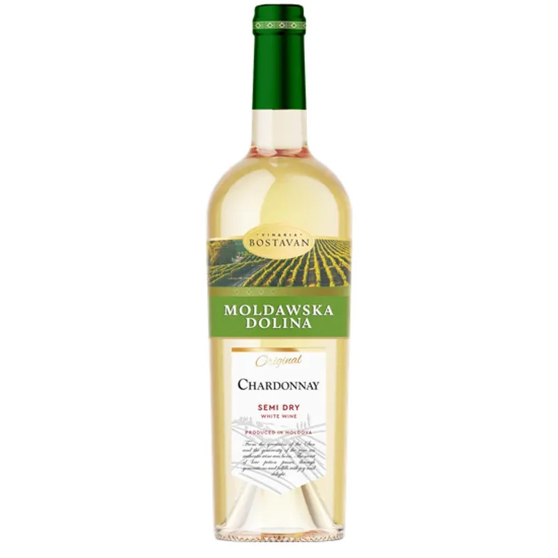 ВИНО БЕЛОЕ ПОЛУСУХОЕ 0.75L