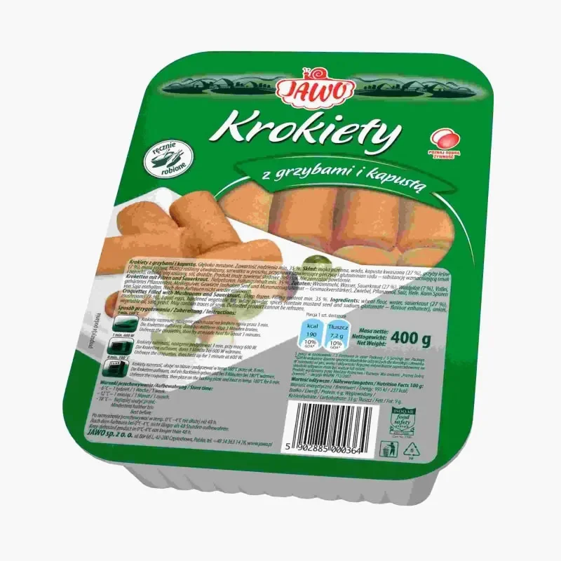 KROKIETY Z GRZYBAMI I KAPUSTA 400g