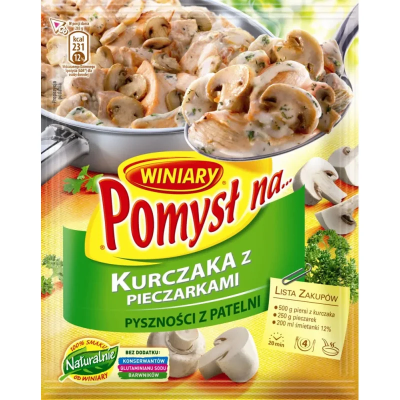 POMYSL NA KURCZAKA Z PIECZARKAMI 32GR
